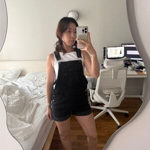 Black Denim overalls